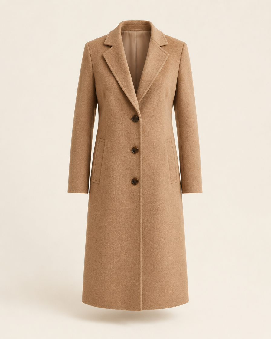 Manteau droit en laine VOISIN